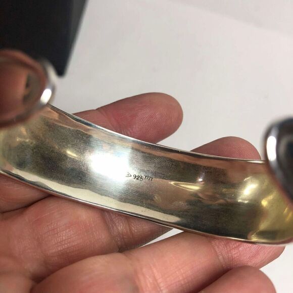 1402 Silpada Retired Domed Rolled Edge Sterling Silver Cuff Bracelet  20.0 grams - Picture 3 of 3